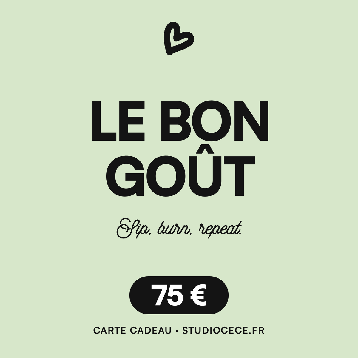 Carte cadeau d'un montant de 75€ - Studio Cece